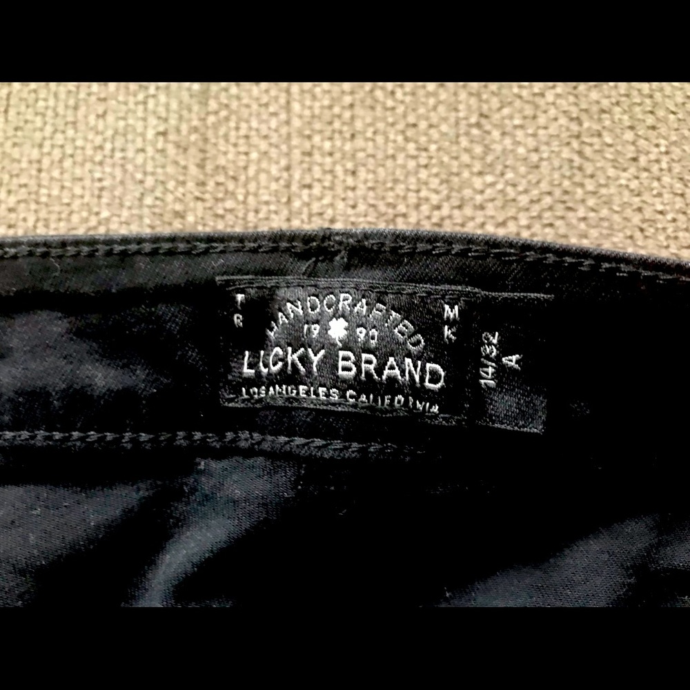 Lucky Brand Black Amber Lolita Skinny super stretch 14/32 ankle jeans